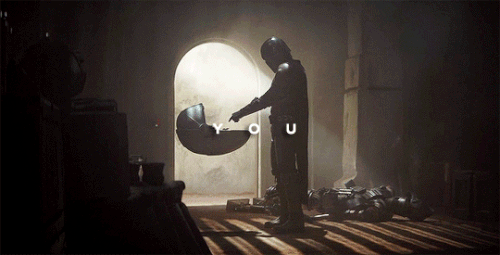 The Mandalorian Disney+ Mandalorian & Baby Yoda Species Clan of Two.gif