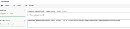 seo settings