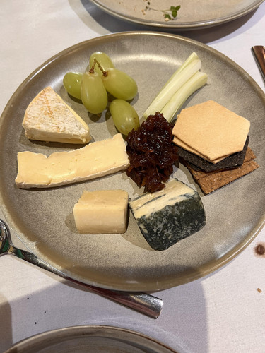 Farmhouse cheese selection, chutney, celery, grapes, crackers.jpg
