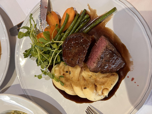 Fillet of Herefordshire beef (medium), truffle mash potato, seasonal vegetables & beef jus.jpg