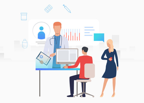 Illustration vector graphic cartoon character of digital map.jpg