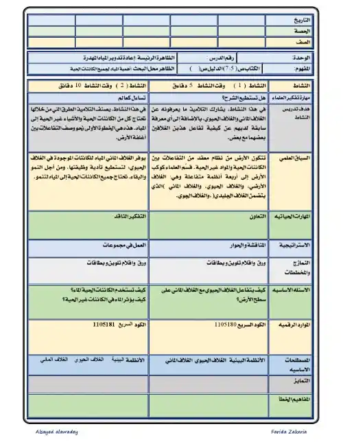 تحضير دروس علوم خامسة ابتدائي الترم الثاني حتى نشاط 10 في الجاذبية اعداد مستر السيد العوضي 1.webp