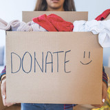 check donation box