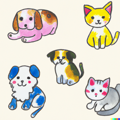 DALL·E 2023 03 25 15.23.14 Cute cats and puppies painted as a picture.png