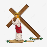 pngtree transparent background material drawing of jesus carrying the cross png image 4161515.png