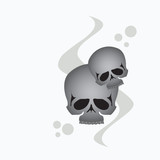 buttons web 0022 skull pair