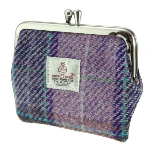 harris tweed eigg small clasp purse in pink lilac check lb2035 col34 8425 p.png