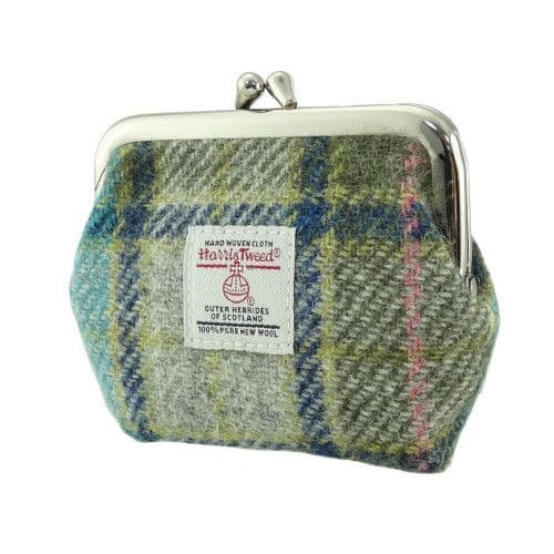 harris tweed eigg small clasp purse in turquoise tartan lb2035 col122 8417 p.jpg