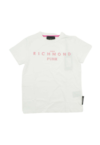 john richmond kids t shirt logo glitter bianca bambino 1.jpg