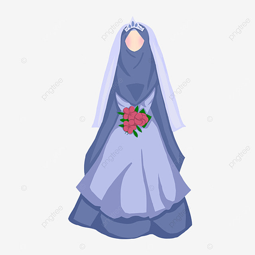 pngtree beautiful muslimah married bride ilustrasion png image 4562650.png