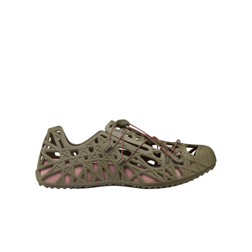 DIOR WARP SANDAL IN KHAKI RUBBER MOTIF WARPED CANNAGE COSMO, KHAKI AND PINK RUBBER SOLE.jpg