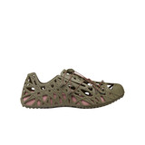 DIOR WARP SANDAL IN KHAKI RUBBER MOTIF WARPED CANNAGE COSMO, KHAKI AND PINK RUBBER SOLE