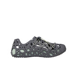 DIOR WARP SANDAL IN ANTHRACITE RUBBER MOTIF WARPED CANNAGE COSMO, ANTHRACITE AND AQUA BLUE RUBBER SO