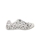 DIOR WARP SANDAL IN WHITE RUBBER MOTIF WARPED CANNAGE COSMO, WHITE AND GRAY RUBBER SOLE
