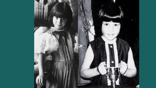 Perhaps around 5 years old, full picture with siblings too