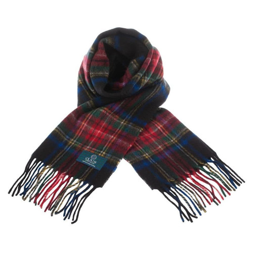 lambswool scottish tartan clan scarf stewart black 2383 p.jpg