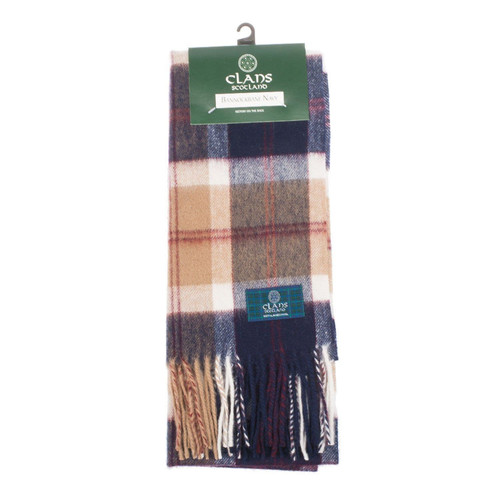 clans of scotland pure new wool scottish tartan scarf bannockbane navy (2) 4405 p.jpg