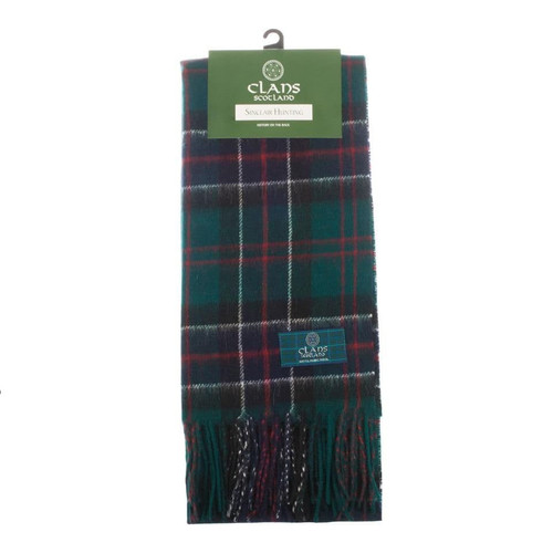 lambswool scottish tartan clan scarf sinclair hunting (2) 2380 p.jpg