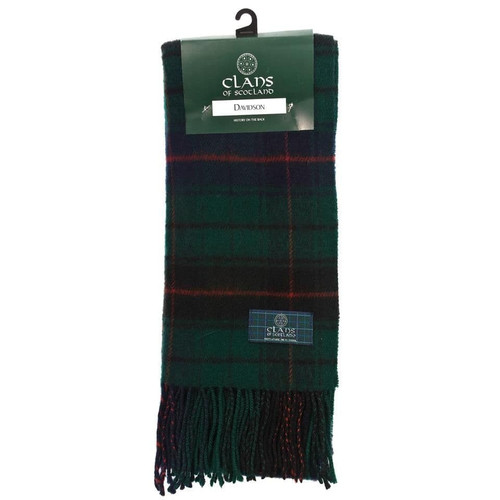 lambswool scottish tartan clan scarf davidson (3) 410 p.jpg