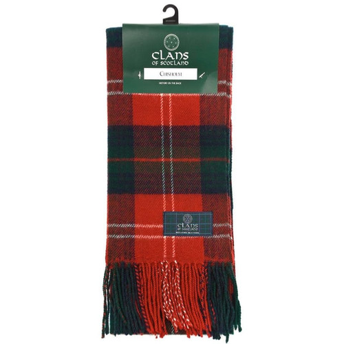 lambswool scottish tartan clan scarf chisholm (3) 401 p.jpg