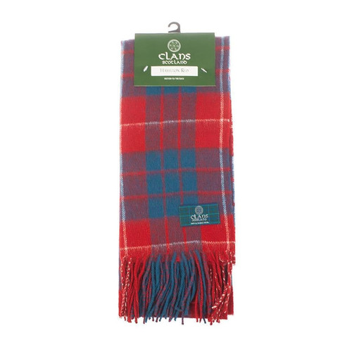 lambswool scottish tartan clan scarf hamilton red (3) 435 p.jpg