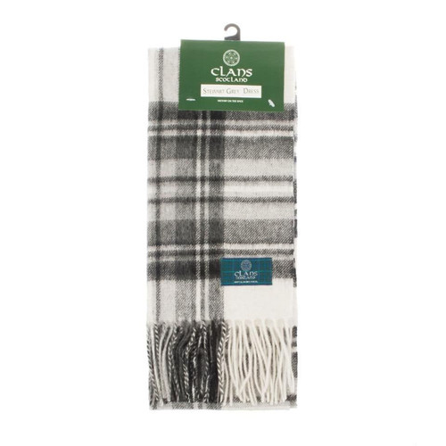 lambswool scottish tartan clan scarf stewart grey dress (3) 2385 p.jpg