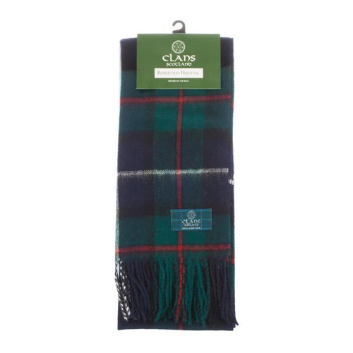 lambswool scottish tartan clan scarf robertson hunting (3) 2372 p.jpg