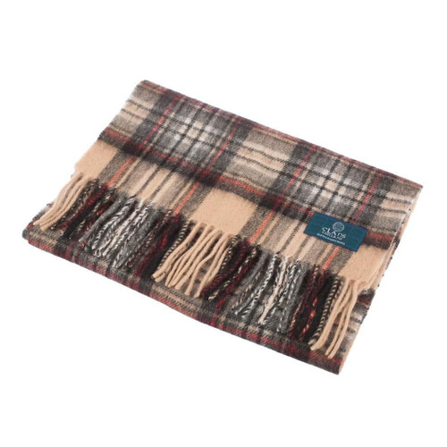 lambswool scottish tartan clan scarf stewart camel (3) 2384 p.jpg