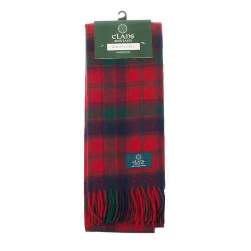 lambswool scottish tartan clan scarf robertson red (3) 2373 p.jpg