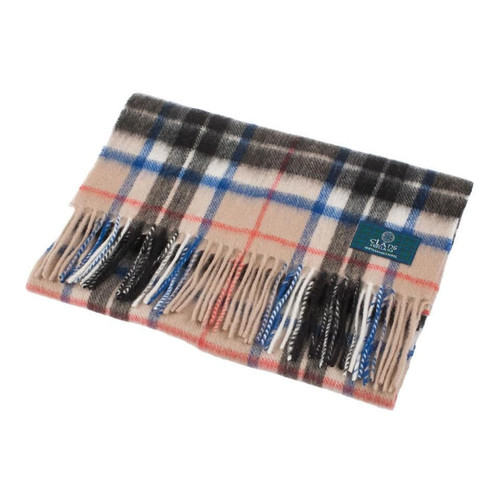 lambswool scottish tartan clan scarf thomson camel (3) 2395 p.jpg