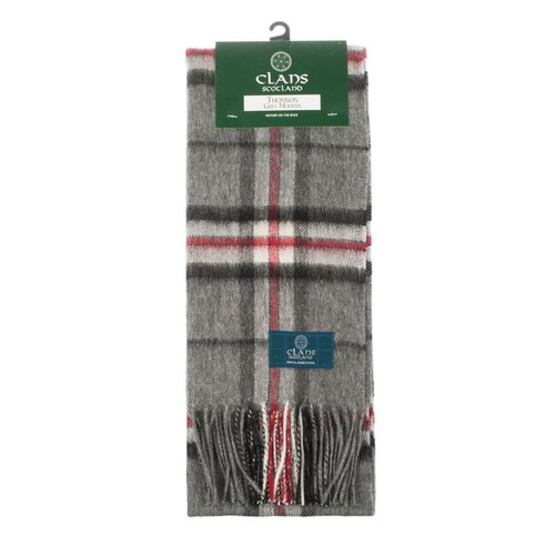 lambswool scottish tartan clan scarf thomson grey (3) 2396 p.jpg