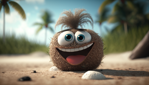 Akhuma A photorealistic 8k HD depiction of a smiling coconut wi 98bf85bb 2869 4219 96dd b5ba4384c3fe.png