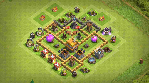 clash of clans th5 farming layout link