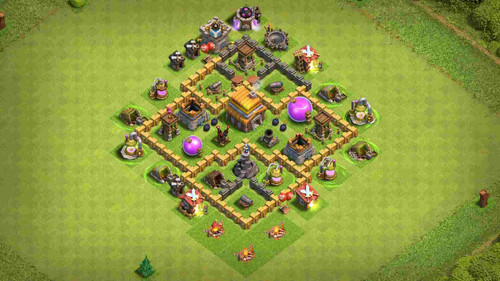 clash of clans level 5 loot protection design