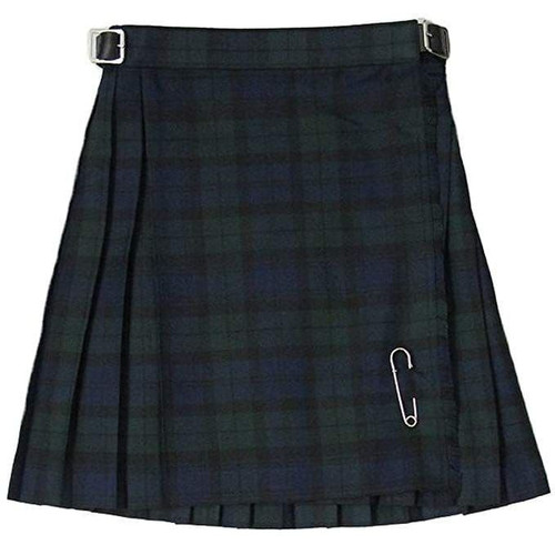 glen appin girls pleated tartan kilt black watch 3393 p.jpg