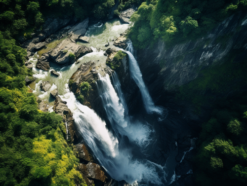 chowmeins aerial view of a beautiful waterfall in nature 65b145a7 250b 4cd0 ac18 45b50d2a9c7e.png