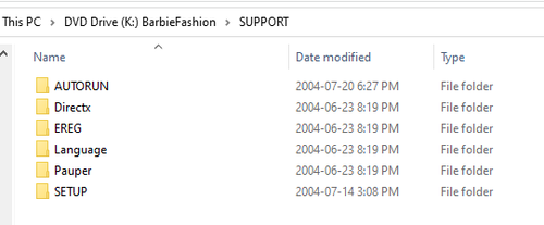 barbie fashion show support folder
