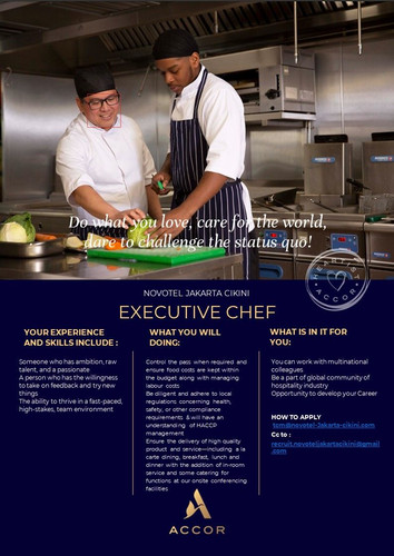 Executive Chef Novotel Cikini