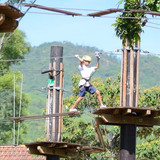 Highwire adventure course at Alba Wellnes