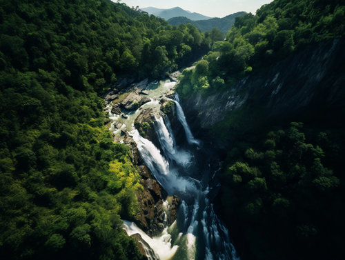 chowmeins aerial view of a beautiful waterfall in nature cf02bc0b 5105 41fc 979a f9bddc1878b4.png