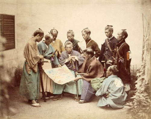 Samurai of the Satsuma clan during the Boshin War period circa 1867. Hand colored Photograph by Feli.jpg
