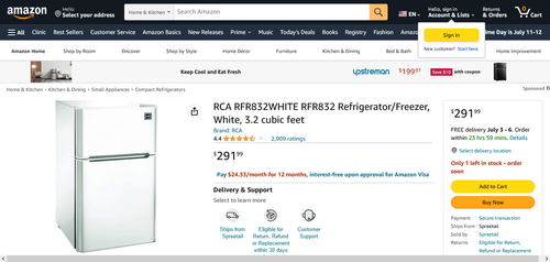 Screenshot 2023 06 27 at 11 00 47 Amazon.com RCA RFR832WHITE RFR832 Refrigerator Freezer White 3.2 c.png