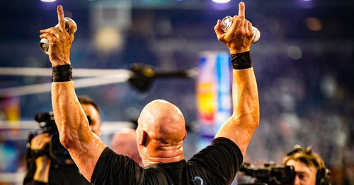 Stone Cold Steve Austin Middle Fingers WrestleMania 38 WWE 2022.jpg