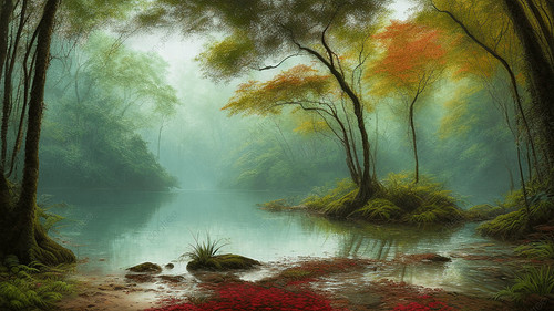 pngtree painting beautiful natural landscape in rainforest ai generated image 2590568.jpg