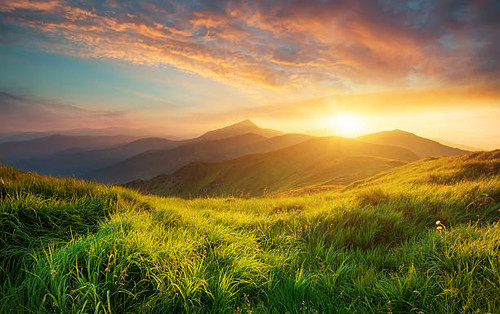 Mountain valley during sunrise. Natural summer landscape.jpg
