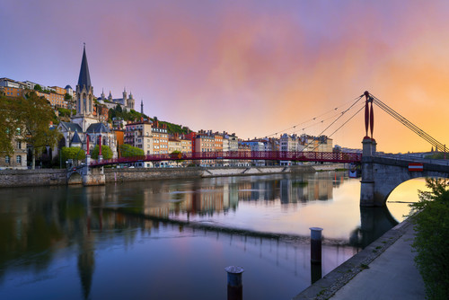 View of Saone river in the morning, Lyon, France.jpg