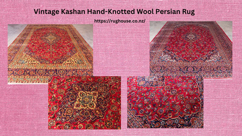 Vintage Kashan Hand Knotted Wool Persian Rug.jpg