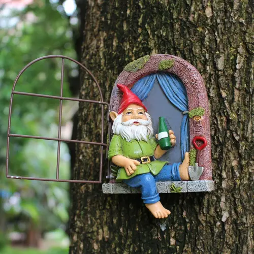 new dwarf window door ornaments creative resin courtyard garden tree hanging landscape decoration cr