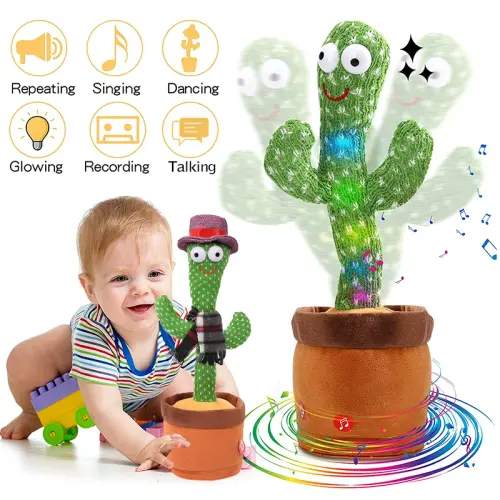 bluetooth dancing cactus repeat talking toy 60120 songs electronic plush toys singing recording doll