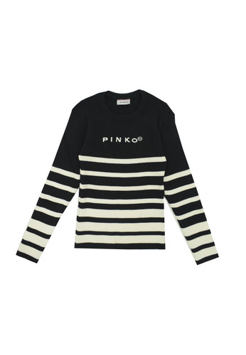 pinko up kids maglia lana righe bianca nera bambina a.jpg